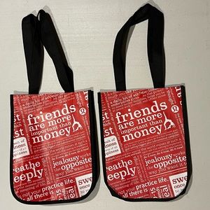 Bundle of 2 Lululemon shopping bags
